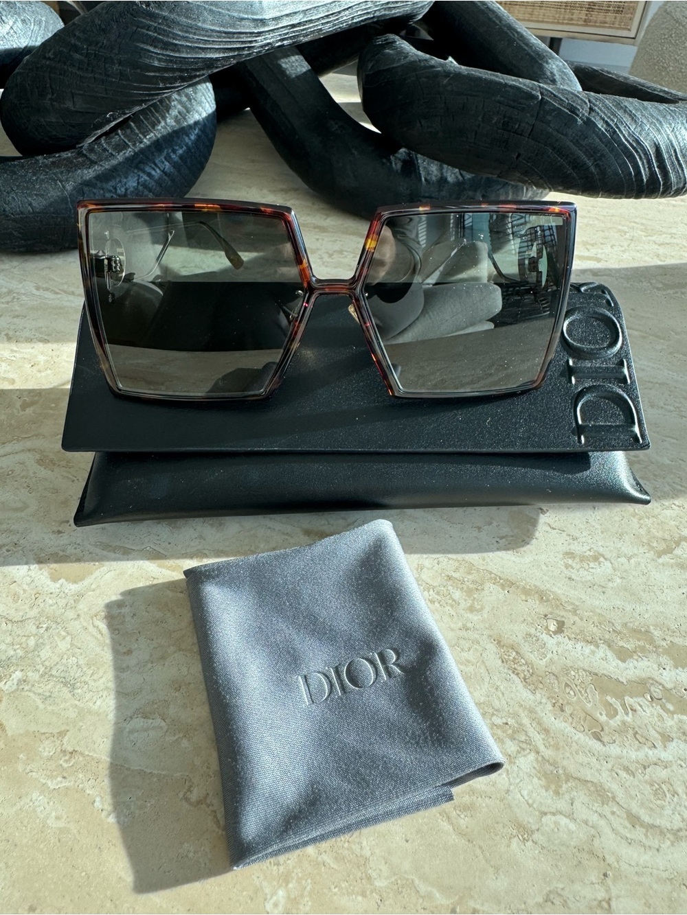 Dior 30 Montaigne Sunglasses Brown Tortoiseshell